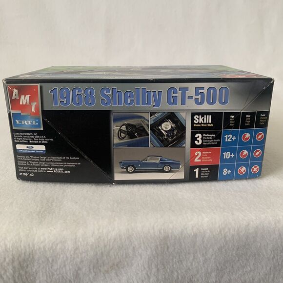 AMT ERTL 1968 Shelby GT-500 1/25 Scale Model Kit #31766 Open Box 2004 - Picture 5 of 11